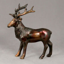 Small Vintage MINI COPPER METAL ELK Deer Reindeer Figurine JAPAN picture