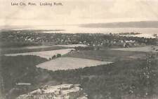 c1905 Rotograph Birds Eye Aerial View Looking North Lake City MN P478 picture