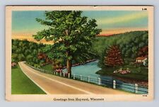 Hayward WI-Wisconsin, General Greetings, Antique, Vintage Souvenir Postcard picture