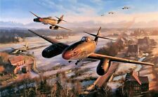 Return of the Hunters by Nicolas Trudgian autographed by Luftwaffe Jet Aces picture