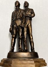 BRONZE TONE Ceramic Statue  Martyrs: Joseph & Hyrum Smith brothers LDS 9” MINT picture