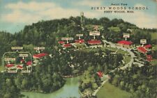 Postcard Aerial View Piney Woods School Mississippi MS Linen UNP picture
