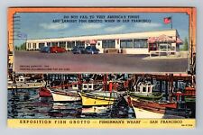 San Francisco CA-California, Exposition Fish Grotto, Vintage c1918 Postcard picture