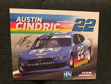 Austin Cindric Signed Promo Hero Card Nascar Autographed 2021 picture