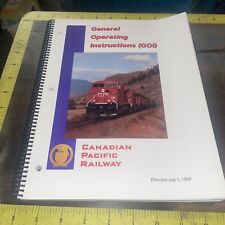 Vintage 1998 Canadian Pacific Railway Genral Operating Instructions Book picture