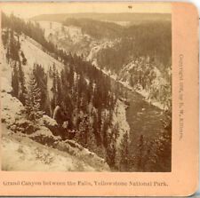 Grand Canyon Between The Falls, Yellowstone Nat'l Pk.--Kilburn Stereoview B37 picture