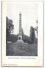 c1910's View Of The Monument Arnolds Park Iowa IA Unposted Antique Postcard picture