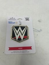 Hallmark WWE World Heavyweight Champion Belt Logo Metal Christmas Ornament picture