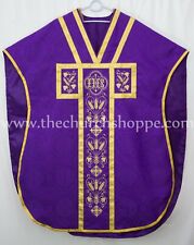 PURPLE Chasuble.St. Philip Neri Style vestment & mass set 5 pc, IHS Embroidery picture
