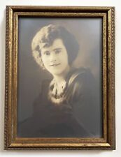 Vintage 1910s Framed Portrait of Androgynous Woman 9x11” picture