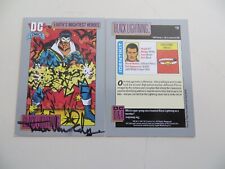 1991 DC COSMIC BLACK LIGHTNING CARD SIGNED TREVOR VON EEDON, WITH POA picture