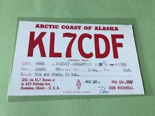 Vintage QSL Radio communication card Artic Coast of Alaska 1957 Ref 52915 picture
