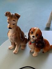 VINTAGE WALT DISNEY'S 1960'S LADY AND THE TRAMP DOGS CERAMIC FIGURINES 4