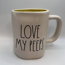 Rae Dunn LOVE MY PEEPS Ceramic Mug (Yellow Inside) Easter Spring picture