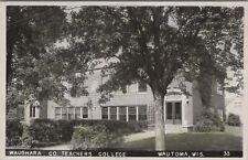 RPPC Postcard Waushara Co Teachers' College Wautoma WI  picture