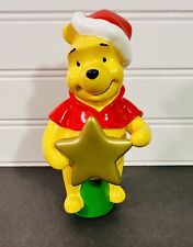Vintage Winnie The Pooh Santa With Star - Christmas Tree Topper - 6 Inch picture