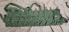 GENUINE ORIGINAL CHINESE MILITARY SKS TYPE 56 CHEST-RIG BANDOLIER POUCH 1980 NOS picture