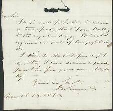 Iowa Governor James W. Grimes Autograph Letter Signed re: Civil War Soldier picture
