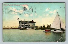 Toledo OH, Toledo Yacht Club Lagoon, Ohio c1910 Vintage Postcard picture
