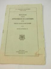 1931 Coast Guard Regulations governing Appointments to cadetships picture