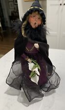 Byers Choice Halloween Witch With Flowers picture