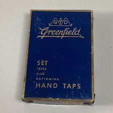Vtg Greenfield Taper Plug Bottoming Hand Tap Set 3/8-24 High Sp Ground Thread picture