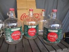 Vtg 1956 Coca-Cola, Coke Cardboard Box with 4 1-gallon Glass Bottles picture