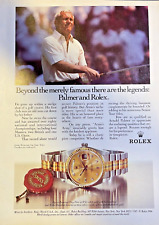 1986 Magazine Advertisement Rolex Golfer Arnold Palmer picture