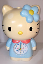 Vintage CITIZEN Sanrio Hello Kitty Large Alarm Clock Figure Blue 12