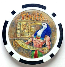 Krewe of Thoth 2017 Black White Poker Chip Mardi Gras Doubloon New Orleans Round picture