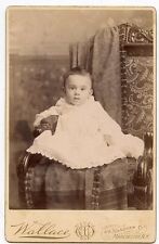 Cabinet Photo - Cute Baby Sitting - Big Dark Eyes -  Manchester, New Hampshire  picture