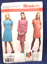 Simplicity Pattern 0645 1960s Retro Dress Keyhole Neckline Uncut 6-14 picture