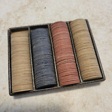 189 Antique Early Clay Poker Chips Advertising Buss Fuses 1 7/8