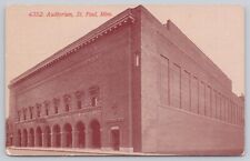 Vtg Post Card Auditorium, St. Paul Minnesota D5 picture