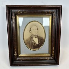 Antique Victorian Deep Well Wooden Frame With Gentleman’s Portrait picture