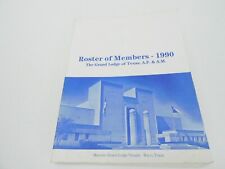 1990 Vintage Roster of Masonic Members The Grand Lodge of Texas Book picture