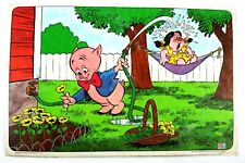 Vintage 1976 Warner Bros INC. PEPSI Cartoon Porky Petunia Pig Sign Print Poster picture