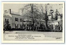 c1940s Doughoregan Manor Colonial Home Charles Carroll Ellicott City MD Postcard picture