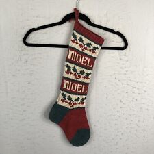 Vintage Christmas Cove Designs Stocking Hand Knit Noelle Islandic Wool Maine picture