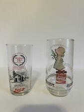 Set Of 2 Vintage Coca Cola Glass Cups picture