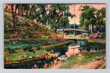 Palatka FL-Florida, Ravine Gardens, Antique, Vintage c1940 Postcard picture