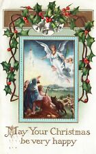 Vintage Postcard 1910's May Your Christmas Be Very Happy Holiday Yuletide Season picture
