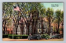 Goshen IN-Indiana, Courthouse, Automobiles, Antique, Vintage Postcard picture