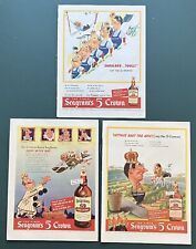 Seagram's Five Crown Whiskey Advertisements Lot of 3 picture