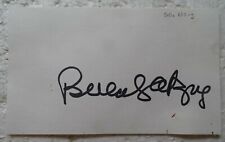 Bella Abzug Autograph on index card (leader of the Women's Movement 1971) picture