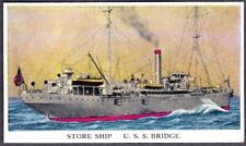 1942 R169 Cameron Sales, Warships, #43 Store Ship - U.S.S. Bridge - VG+ picture