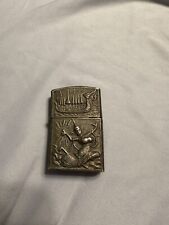 Antique Siam Oriental Ship Silver Embossed Lighter WWII picture