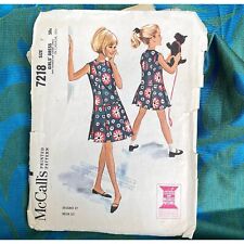 vintage 1964 sewing pattern, McCall's 7218, dress, size 7 girl picture