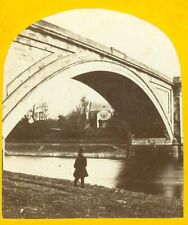 D0068~ England –Chester Grosvenor Bridge1860s Stereoview – By Poulton picture