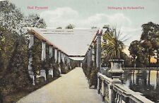 Bad Pyrmont Germany c1910 Postcard Saulengang im Kurhaus Park picture
